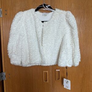 Calvin Klein Women's White Faux Fur Jacket